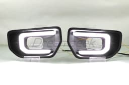 LED DRL Daytime Running Light For Ford Ranger XLT Sport Platinum 2022+ Front Bumper Fog Lamp with Sequential Dynamic Turn Signal