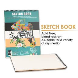 Art Pads For Drawing 3-Color Drawing Writing Notebook Top Spiral Bound Painting Sketch Pad Blank Art Creation Sketchbook Set Of