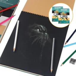 Art Pads For Drawing 3-Color Drawing Writing Notebook Top Spiral Bound Painting Sketch Pad Blank Art Creation Sketchbook Set Of