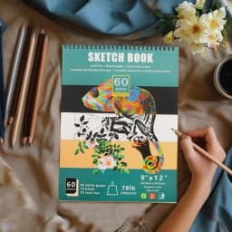 Art Pads For Drawing 3-Color Drawing Writing Notebook Top Spiral Bound Painting Sketch Pad Blank Art Creation Sketchbook Set Of