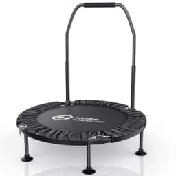 Folding Trampolines Fitness Indoor Exercise Workout Rebounder Sport Trampoline Handle Trampoline for Adults Jumping Training