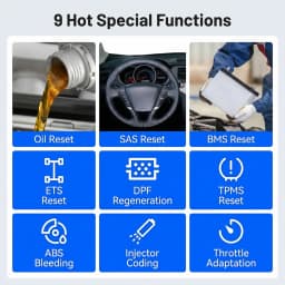 TOPDON ArtiDiag600S OBD2 Scanner Automotive Diagnostic Tool Code Reader Oil/BMS/ABS/SAS/EPB/DPF/TPMS/Throttle Engine Test Scan