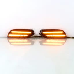 2x LED DRL Daytime Running Light For Toyota Sequoia XK80 2023+ W/ Dynamic Yellow Turn Signal Front Bumper Driving Fog Lamp Lens