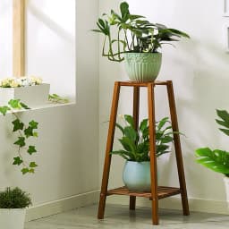 Voltsify Vintage Tiered Indoor Plant Stand Solid Wood Display Shelf