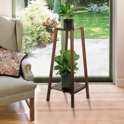 Voltsify Vintage Tiered Indoor Plant Stand Solid Wood Display Shelf