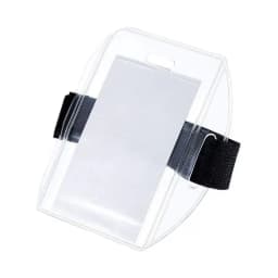 PVC polyester Card Holder Polyester Reflective Wristband ID Card Holder Arm Adjustable ID Badge Elastic Arm Band ID Badge Holder