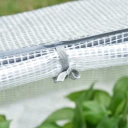 Mini Greenhouse with 2 Windows, Plant Flower Herbs Growing, Pe Cover, White