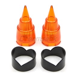 Yellow Lens Turn Signal Light Cover Blinker Bezel for Harley Dyna Softail 2000-2024 Motorcycle Indicator Visor Ring Trim