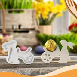 NEW Easter Bunny Push Ball Aromatherapy Candle Silicone Molds DIY Rabbits Plaster Cement Resin Soap Making Molds Crafts