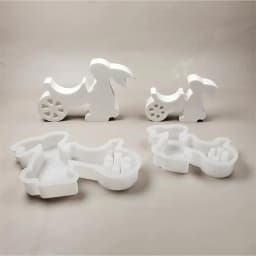 NEW Easter Bunny Push Ball Aromatherapy Candle Silicone Molds DIY Rabbits Plaster Cement Resin Soap Making Molds Crafts