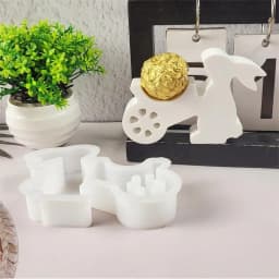 NEW Easter Bunny Push Ball Aromatherapy Candle Silicone Molds DIY Rabbits Plaster Cement Resin Soap Making Molds Crafts