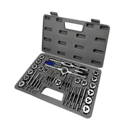 40Pcs Tap and Die Set Kit wiith Case Metric M3 to M12 Nut Bolt Screw Bearing Steel Pitch Gauge Threading Tool