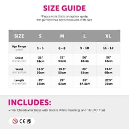 Girls Pink Cheerleader Costume - Cheerleader Uniform with Pleated Skirt - Kids High School Cheer Captain American Cheerleader