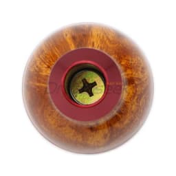 Gear Shift Knob 5 Speed Universal Car Manual Lever Stick Shifter Head Ball Wood Red Color / Red Carbon Fiber Style Aluminum Auto
