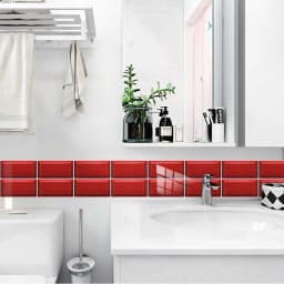10pcs Brick Tile Stickers for Bathroom Kitchen Waterproof PVC Self Adhesive Mosaic Waterproof Peel and Stick Wall Tiles
