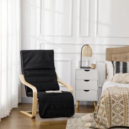 HOMCOM Lounge Chair Recliner Adjustable Footrest Home