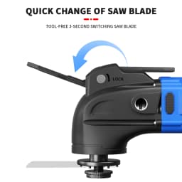 Cordless Oscillating Multi Tool 20000RPM with 4° Oscillating Angle, 22pcs Accessories 6 Speed Oscillating Multi-Tool