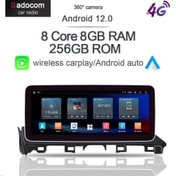 DSP 12.3" Android 12.0 8 Core + 8GB + 68GB Car DVD Player Stereo GPS Glonass RDS autoradio Bluetooth For Mazda 6 2017 2018