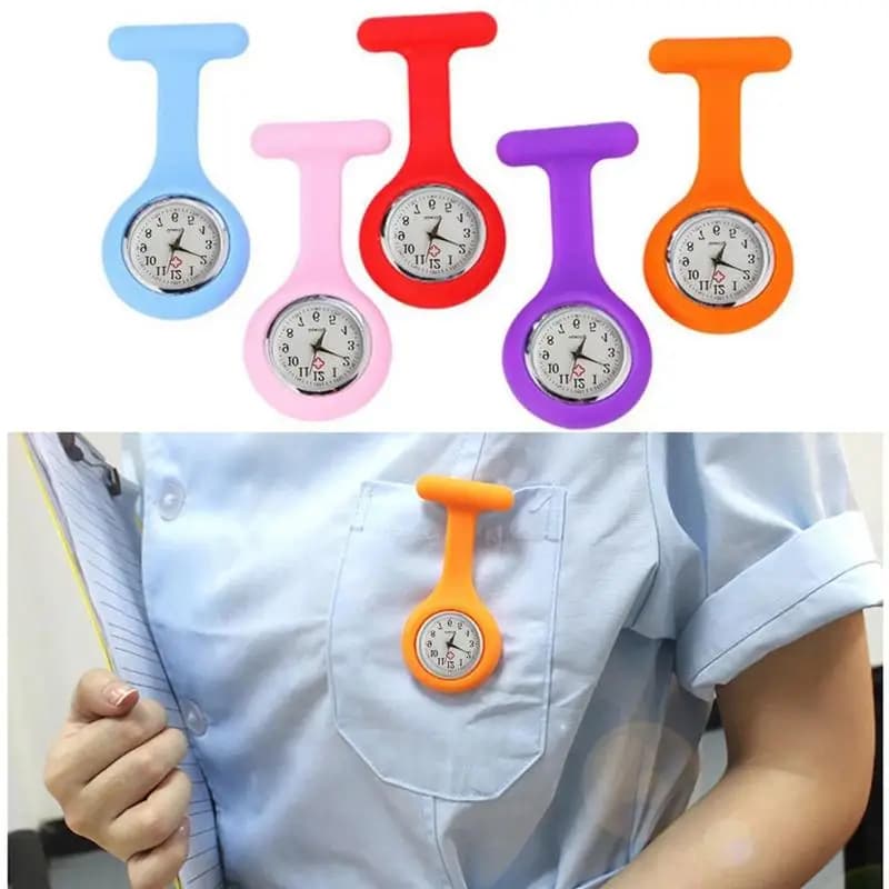 Pocket Watch Women's Digital Display Dial Clip-On Analog Clock Fob Nurse Brooch Pin Hang Pocket Electric Watch Fashion Watches