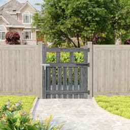 Outdoor Wooden Garden Gate Fence Door with T-hinges Stainless Steel Door Bolt