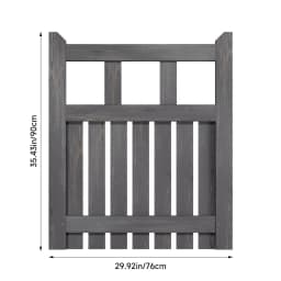 Outdoor Wooden Garden Gate Fence Door with T-hinges Stainless Steel Door Bolt