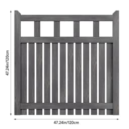 Outdoor Wooden Garden Gate Fence Door with T-hinges Stainless Steel Door Bolt