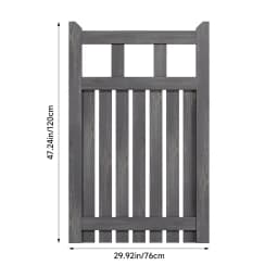 Outdoor Wooden Garden Gate Fence Door with T-hinges Stainless Steel Door Bolt