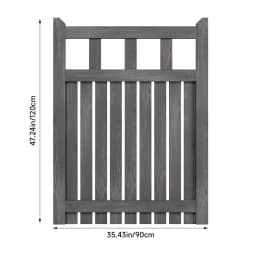 Outdoor Wooden Garden Gate Fence Door with T-hinges Stainless Steel Door Bolt