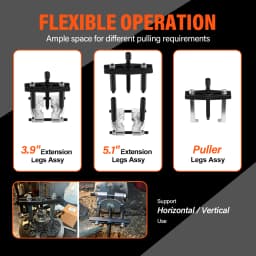 9PCS Mini Bearing Separator Set Gear Puller Splitter Tool Extractor Gear Wheels Bearing Removal Tool Set With Box