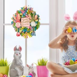2025 Easter Rabbit Garland Front Door Bunny Butt Garland Pendant Happy Easter Party Decoration DIY Craft Supplies