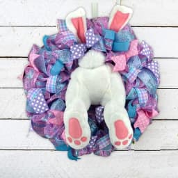 2025 Easter Rabbit Garland Front Door Bunny Butt Garland Pendant Happy Easter Party Decoration DIY Craft Supplies