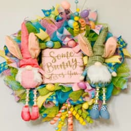 2025 Easter Rabbit Garland Front Door Bunny Butt Garland Pendant Happy Easter Party Decoration DIY Craft Supplies