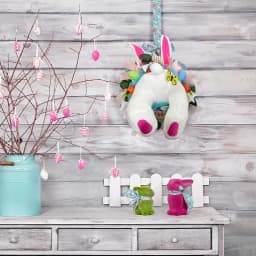 2025 Easter Rabbit Garland Front Door Bunny Butt Garland Pendant Happy Easter Party Decoration DIY Craft Supplies