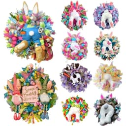 2025 Easter Rabbit Garland Front Door Bunny Butt Garland Pendant Happy Easter Party Decoration DIY Craft Supplies