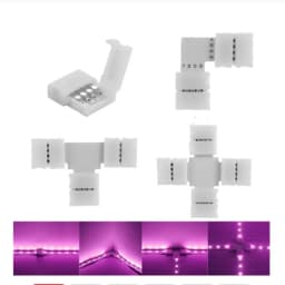 5/10/20pcs LED Strip Connector 2PIN 3PIN 4PIN 5PIN L / T / X Shape 8/10/12mm Free Soldering for 5050 RGB RGBW WS2812 LED Strip