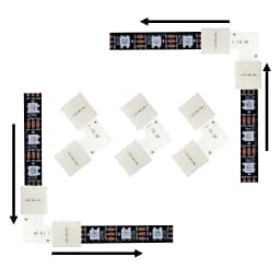 5/10/20pcs LED Strip Connector 2PIN 3PIN 4PIN 5PIN L / T / X Shape 8/10/12mm Free Soldering for 5050 RGB RGBW WS2812 LED Strip