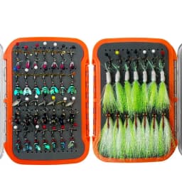 42pcs/set Ice Fishing Jigs Kit Simulated Fishing Fly Hook Set Lifelike Double Layer Fly Fishing Lure Box For Fishing Fly Fishing