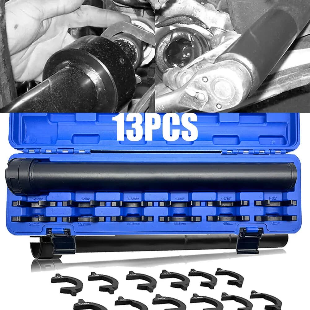 13PCS Inner Tie Rod Removal & Installation Remover Tie Rod 1/2'' Inch Drive Adapters Tools Inner Tie Rod Removal Tools Kits