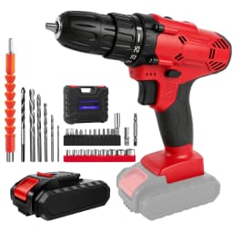 21V Cordless Drill,45Nm Electric Screwdriver Set with 29PCS Accessories, 2 Variable Speed for Home DIY Project Kit