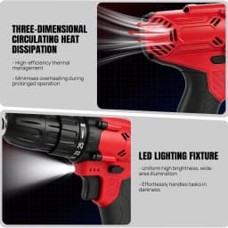 21V Cordless Drill,45Nm Electric Screwdriver Set with 29PCS Accessories, 2 Variable Speed for Home DIY Project Kit