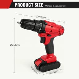 21V Cordless Drill,45Nm Electric Screwdriver Set with 29PCS Accessories, 2 Variable Speed for Home DIY Project Kit