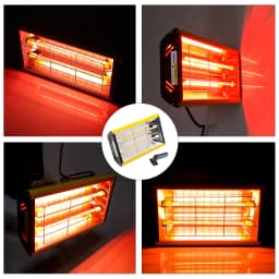 DATOUBOSS Portable 2000W Shortwave Infrared Paint Lamp Use For Car Body Drying 220V EU Warehouse Delivery EU UK Plug Support