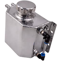 Universal 1L Aluminum Car Engine Oil Catch Can Reservoir Tank 1000ml Silver New