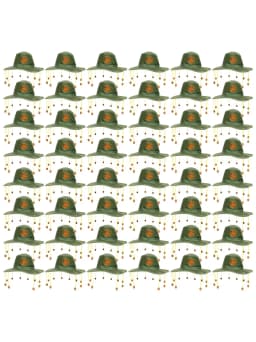 Australian Cork Hat With Kangaroo Print Fancy Dress Accessory Australia Day Crocodile Hunter Man