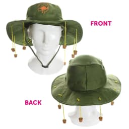 Australian Cork Hat With Kangaroo Print Fancy Dress Accessory Australia Day Crocodile Hunter Man