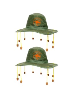 Australian Cork Hat With Kangaroo Print Fancy Dress Accessory Australia Day Crocodile Hunter Man