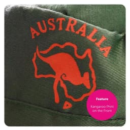 Australian Cork Hat With Kangaroo Print Fancy Dress Accessory Australia Day Crocodile Hunter Man