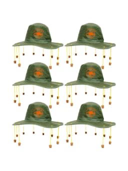 Australian Cork Hat With Kangaroo Print Fancy Dress Accessory Australia Day Crocodile Hunter Man