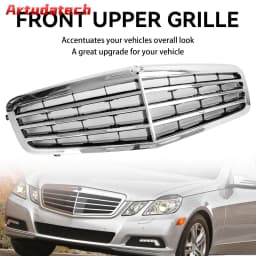 Artudatech Chrome Front Grille Grill Fit for Mercedes-Benz E Class W212 E350 E550 2010-2013