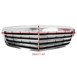 Artudatech Chrome Front Grille Grill Fit for Mercedes-Benz E Class W212 E350 E550 2010-2013